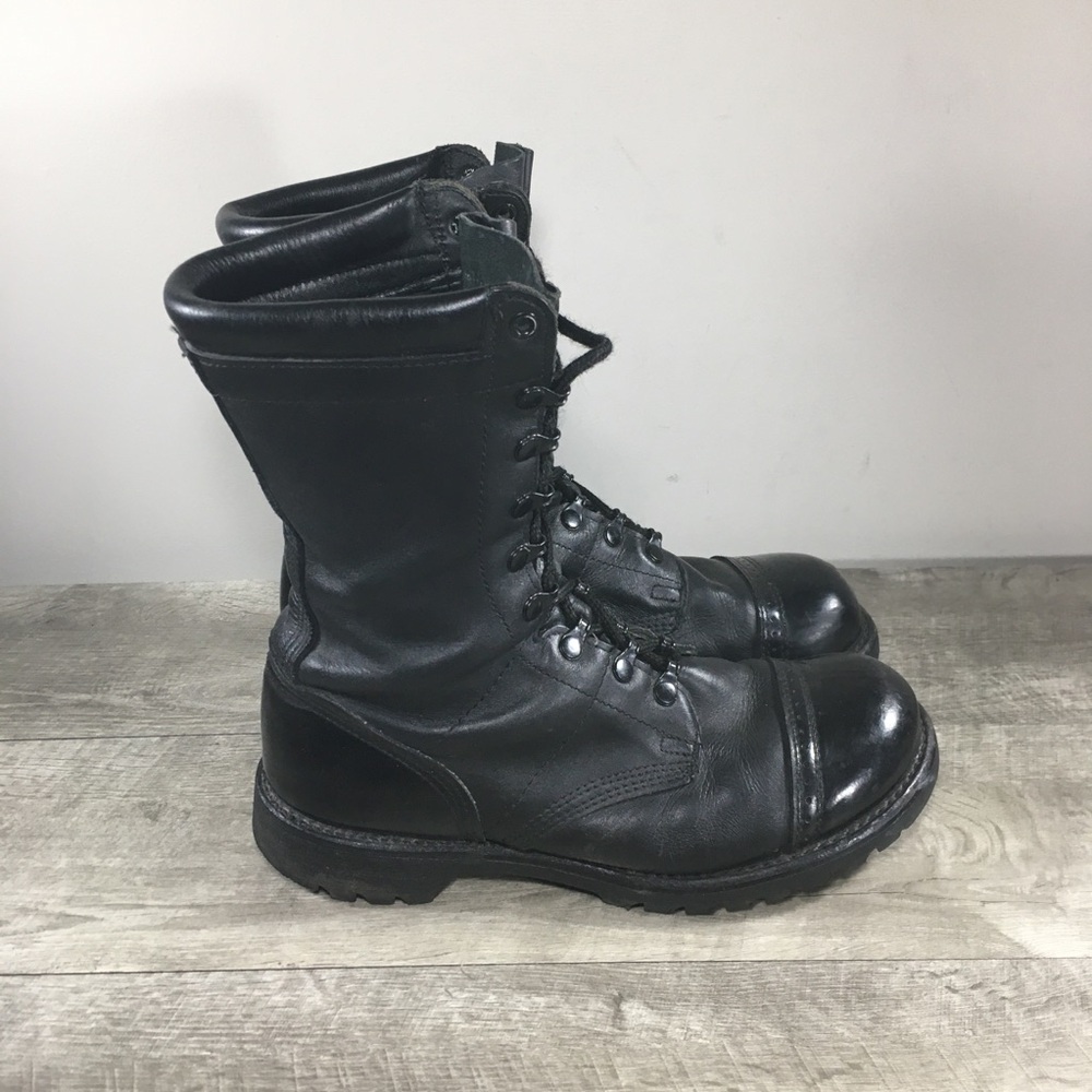 Corcoran 1525 American Made Mens 10-Inch Black Leather Field Jump Boots 9.5 Wide